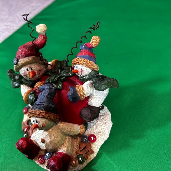 Crazy Mountain Exclusive Designs Snowmen Christmas Ball Figurine 5.25 x 4.25 x 6 - Picture 11 of 11